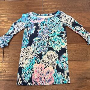 Lilly Pulitzer Blue and Green Patterned Dress